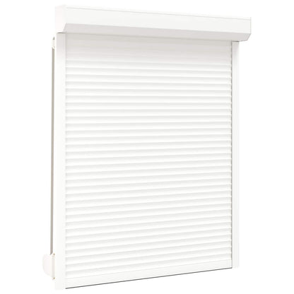 Roller Shutter White 120 x 150 cm Aluminium and Polyurethane