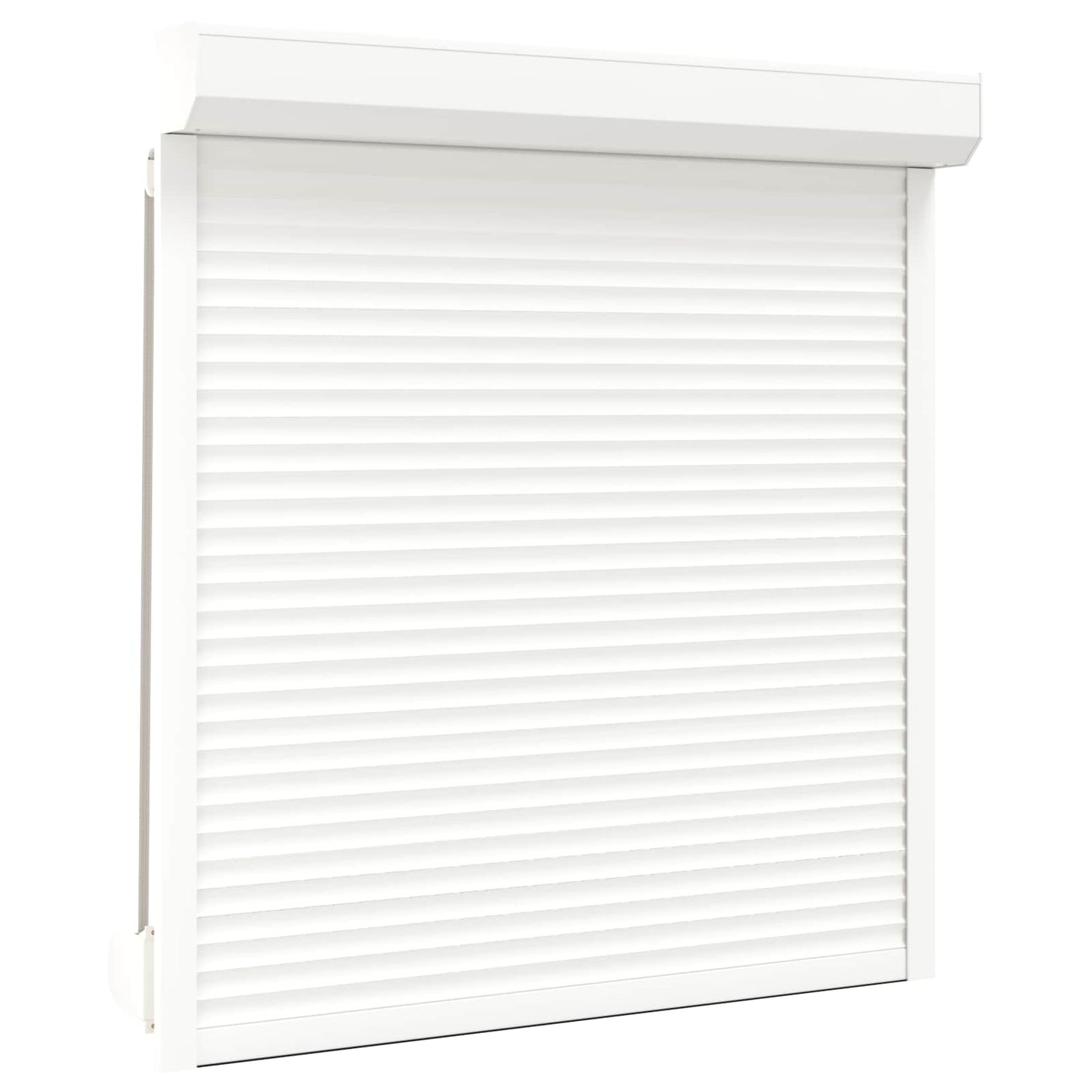 Roller Shutter White 130 x 140 cm Aluminium and Polyurethane