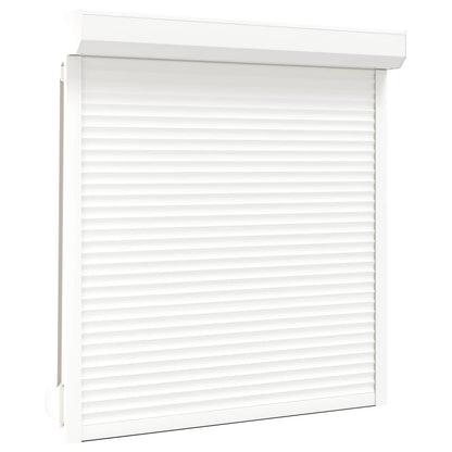 Roller Shutter White 130 x 140 cm Aluminium and Polyurethane