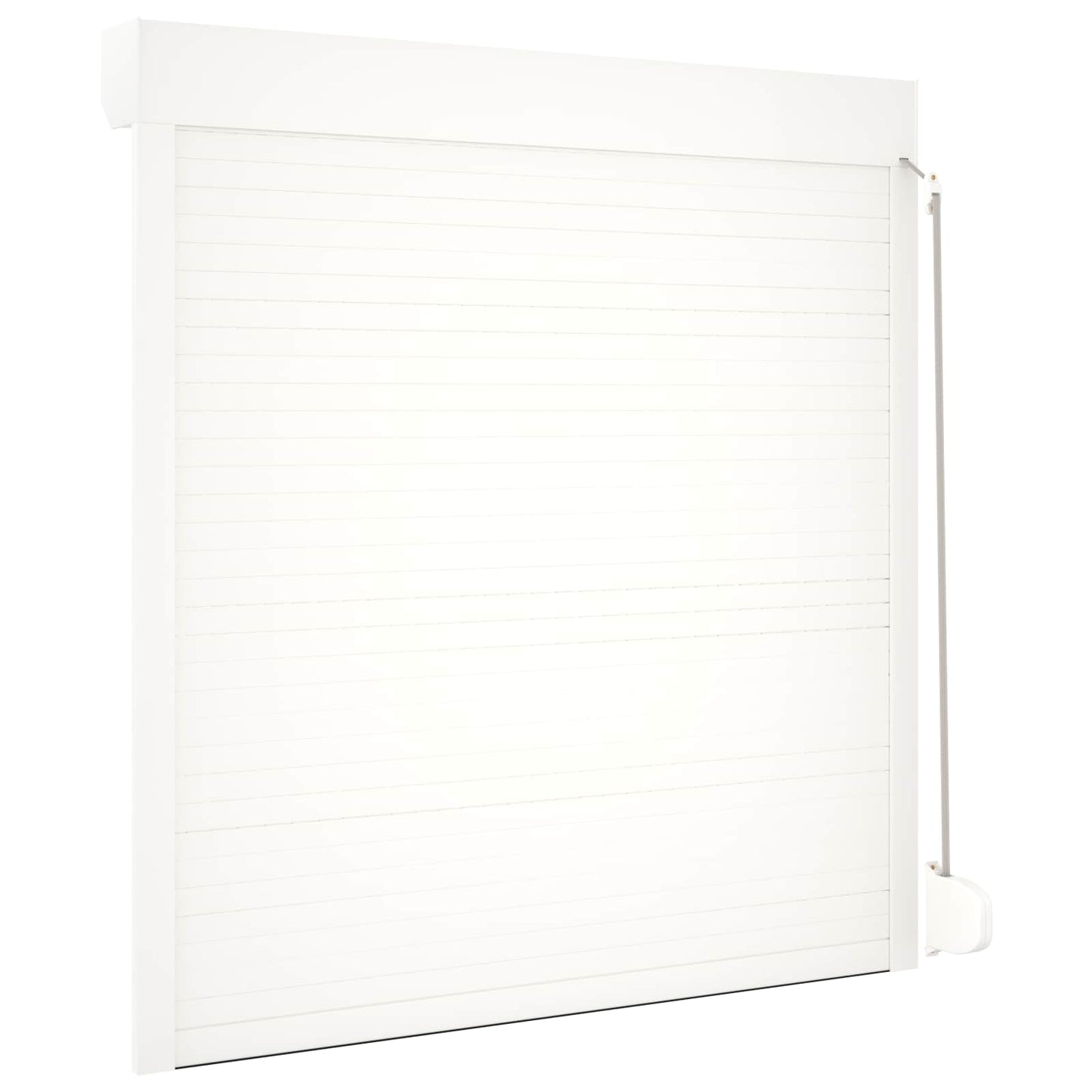 Roller Shutter White 130 x 140 cm Aluminium and Polyurethane