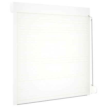 Roller Shutter White 130 x 140 cm Aluminium and Polyurethane