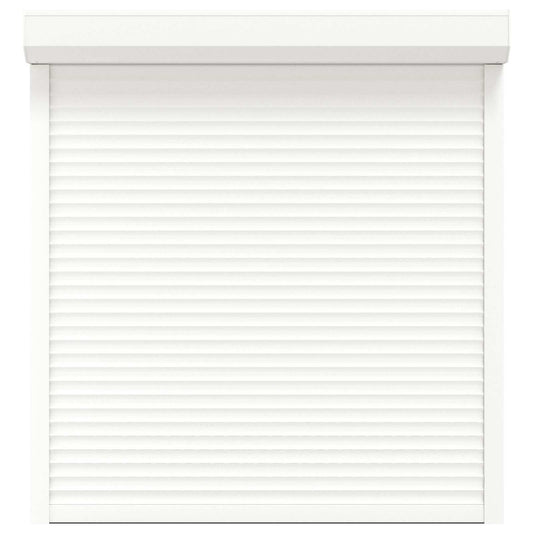 Roller Shutter White 130 x 140 cm Aluminium and Polyurethane