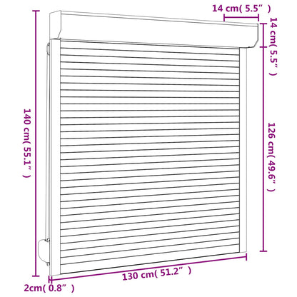 Roller Shutter Manual Anthracite 130 x 140 cm
