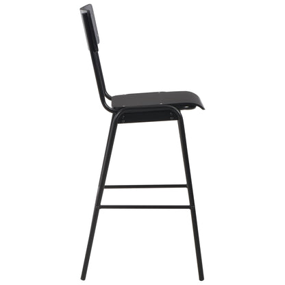 3 Piece Bar Set Steel Black