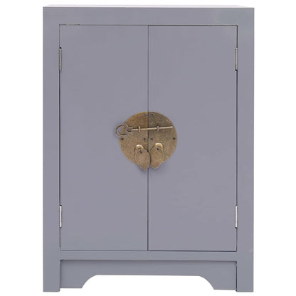 Bedside Cabinet Grey 38x28x52 cm Paulownia Wood
