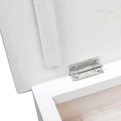 Shoe Cabinet White 50x28x98 cm Paulownia Wood