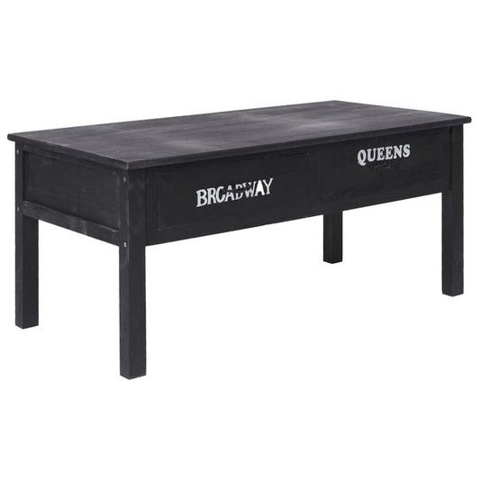Coffee Table | Black | Paulownia wood, Poplar wood | Medium