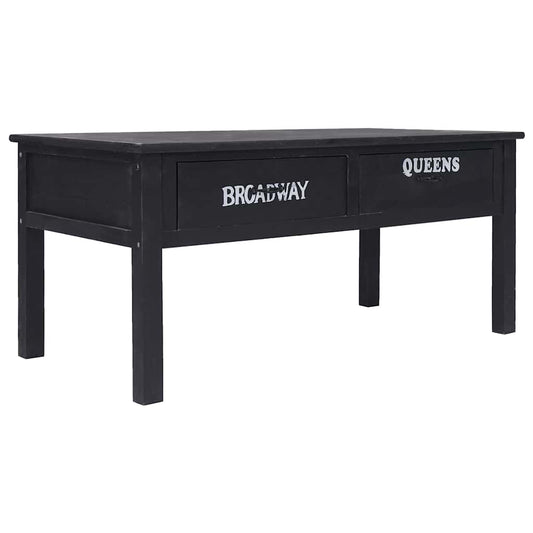 Coffee Table | Black | Paulownia wood, Poplar wood | Medium