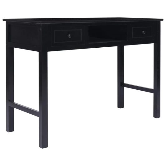 Desk | Black | Paulownia wood | Medium | Desk | Rectangular | Vintage