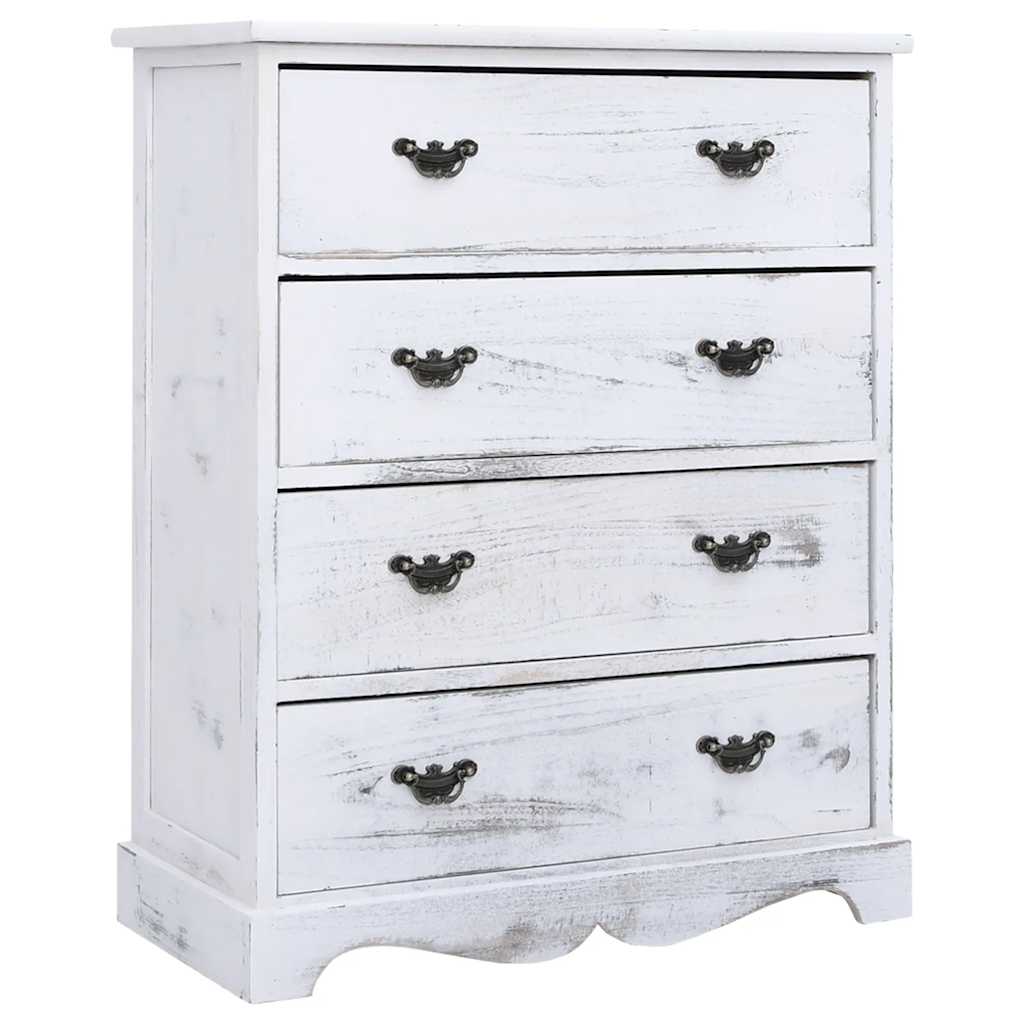 Drawer Cabinet | White | Paulownia wood | Medium | Drawer Cabinet