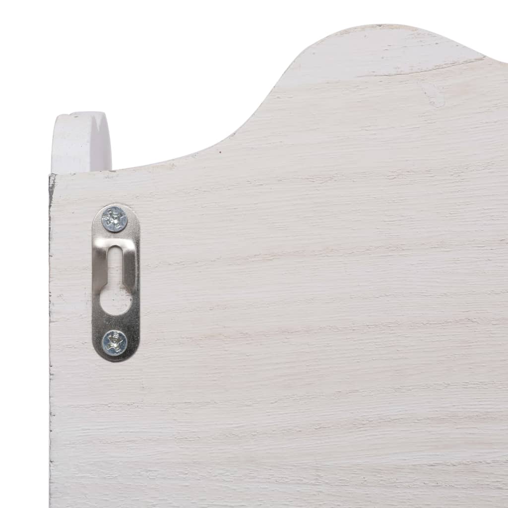 Wall Mounted Coat Rack White 50x10x30 cm Wood