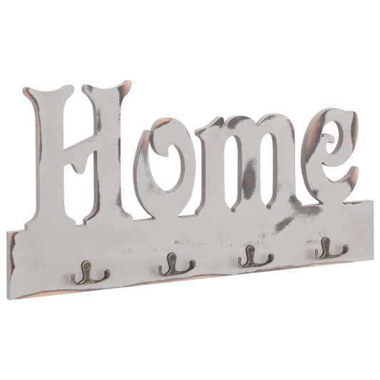 Coat Rack | Sleek White | MDF | Medium | Decorative Inlays | Coat Rack