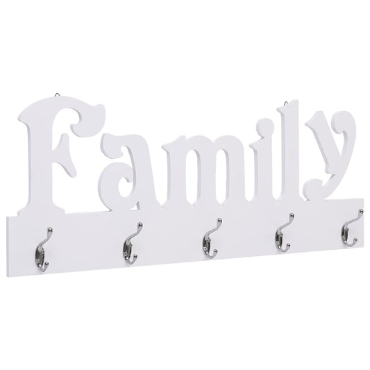 Coat Rack | White | MDF | Decorative Inlays | Coat Rack | Rectangular