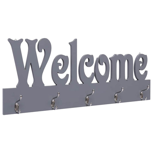 Coat Rack | Grey | MDF | Medium | Decorative Inlays | Coat Rack