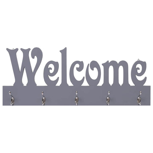 Coat Rack | Grey | MDF | Medium | Decorative Inlays | Coat Rack