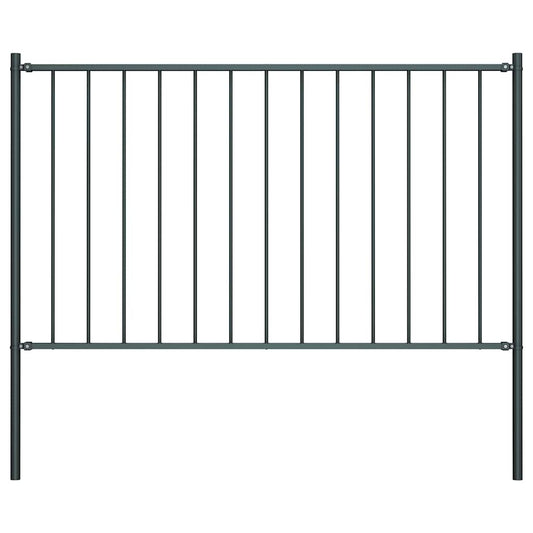 Fence Panel Woerden with Posts Steel 1.7x1 m Anthracite