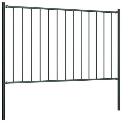 Fence Panel Woerden with Posts Steel 1.7x1 m Anthracite