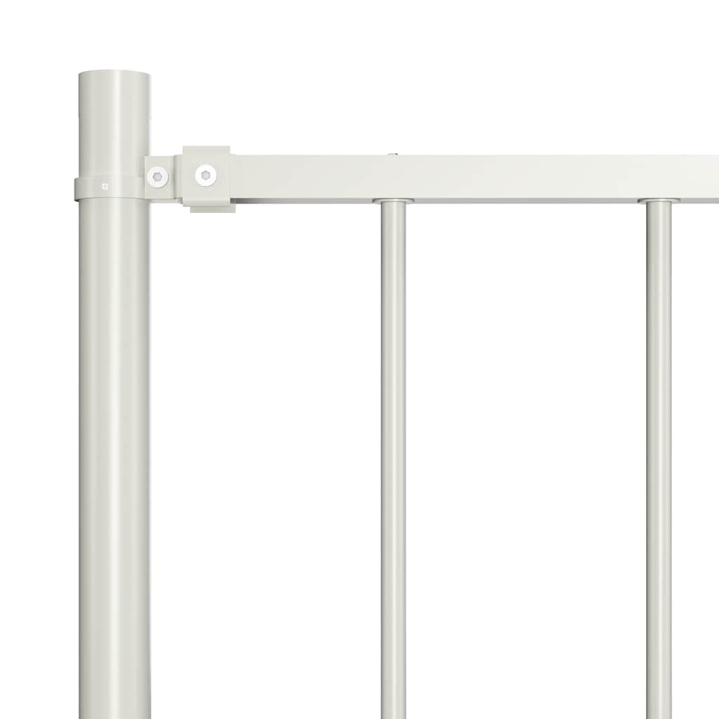 Fence Panel Woerden with Posts Steel 1.7x0.75 m White