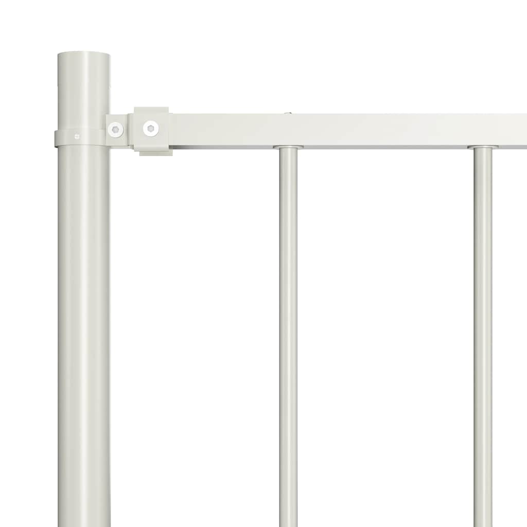 Fence Panel "Woerden" with Posts Steel 1,7x1,25 m White