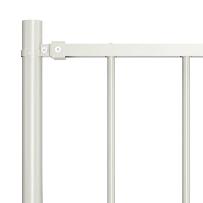 Fence Panel "Woerden" with Posts Steel 1,7x1,25 m White
