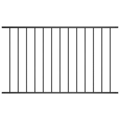 Fence Panel Woerden Powder-coated Steel 1.7x0.75 m Black