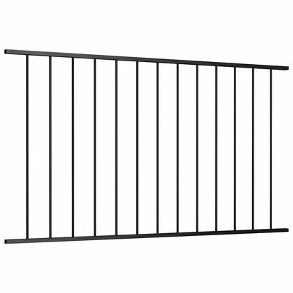 Fence Panel Woerden Powder-coated Steel 1.7x1 m Black