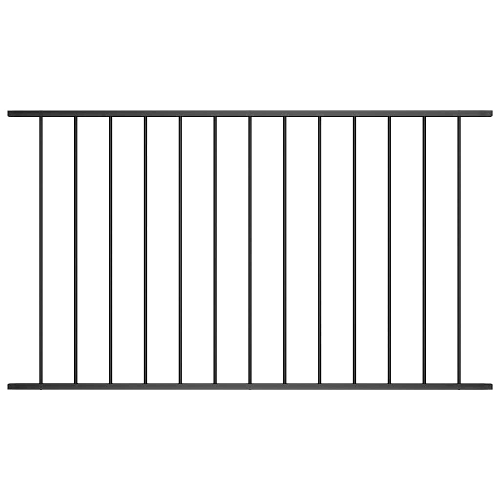 Fence Panel Woerden Powder-coated Steel 1.7x1.17 m Black