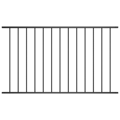 Fence Panel Woerden Powder-coated Steel 1.7x1.17 m Black