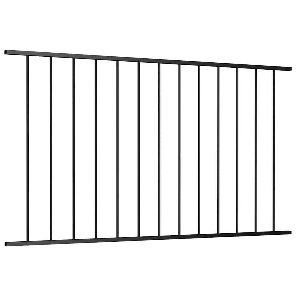 Fence Panel Woerden Powder-coated Steel 1.7x1.17 m Black