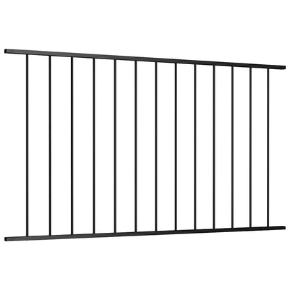 Fence Panel Woerden Powder-coated Steel 1.7x1.17 m Black