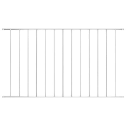 Fence Panel Woerden Powder-coated Steel 1.7x1.17 m White
