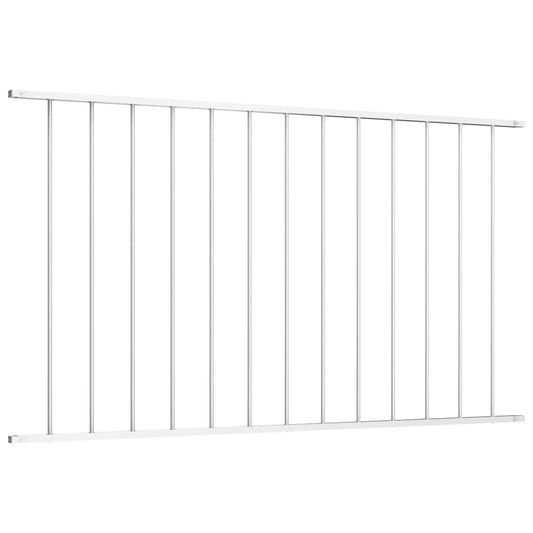 Fence Panel Woerden Powder-coated Steel 1.7x1.17 m White