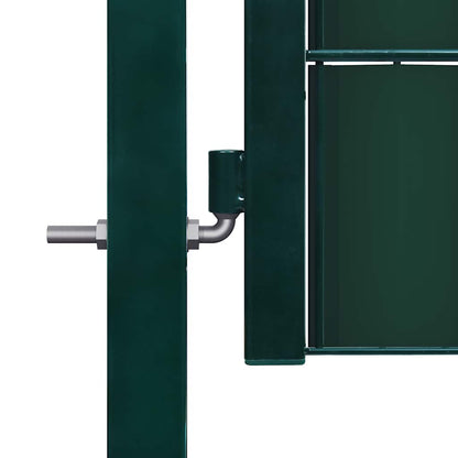 Fence Gate PVC and Steel 100x164 cm Green
