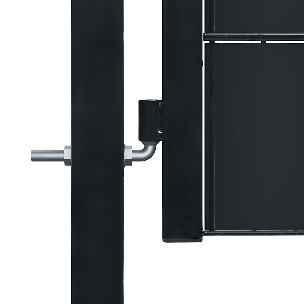 Fence Gate PVC and Steel 100x100 cm Anthracite