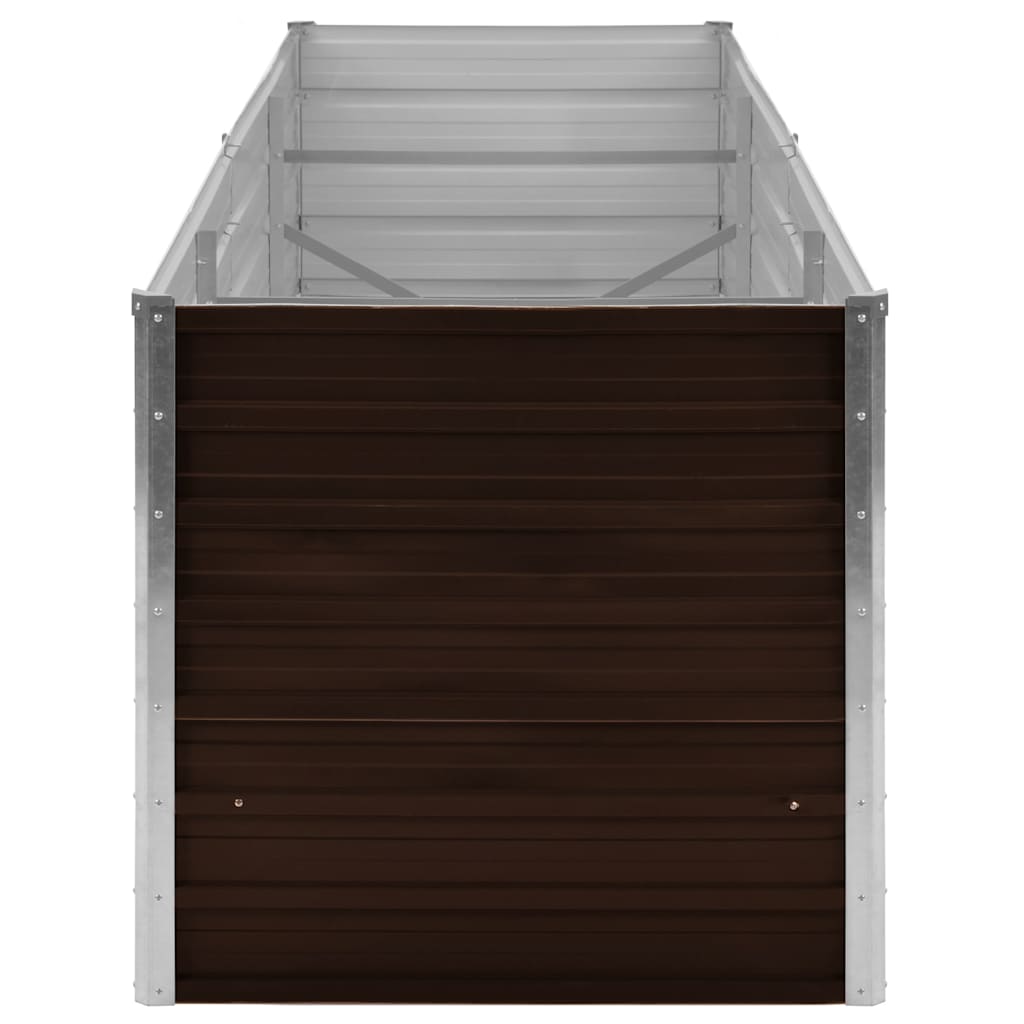 Garden Raised Bed Brown 94.5"x31.5"x30.3" Galvanized Steel