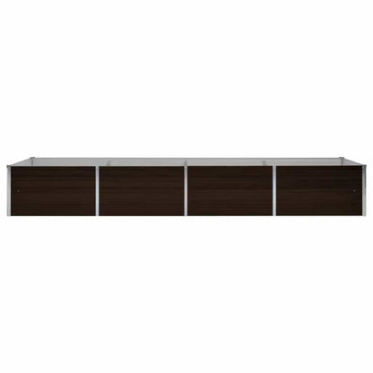 Garden Raised Bed Brown 320x80x45 cm Galvanised Steel