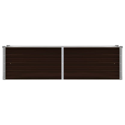 Garden Raised Bed Brown 160x40x45 cm Galvanised Steel