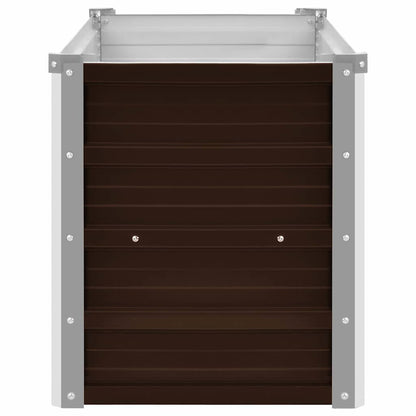 Garden Raised Bed Brown 160x40x45 cm Galvanised Steel
