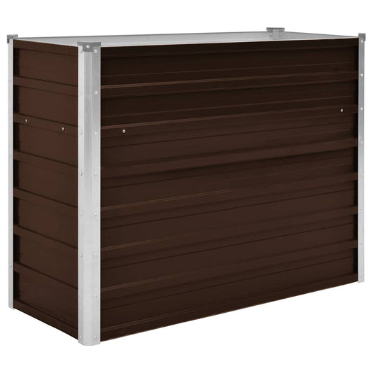 Raised Bed | Brown | Galvanised Steel | 100x40x77 cm |  Sturdy