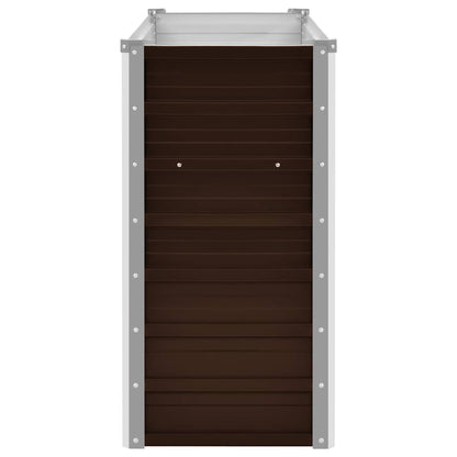 Garden Raised Bed Brown 100x40x77 cm Galvanised Steel