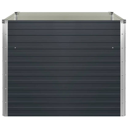 Raised Garden Bed Anthracite 100x100x77 cm Galvanised Steel