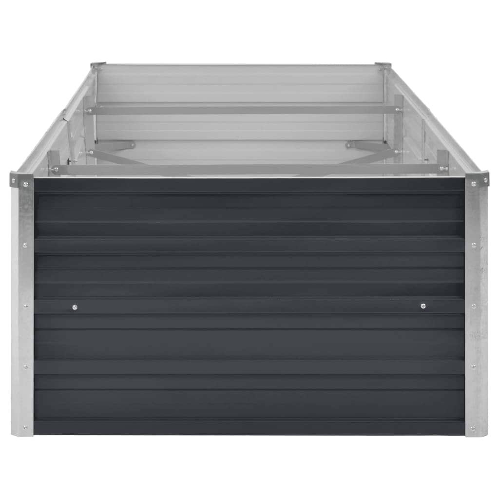 Garden Raised Bed Anthracite 94.5"x31.5"x17.7" Galvanized Steel