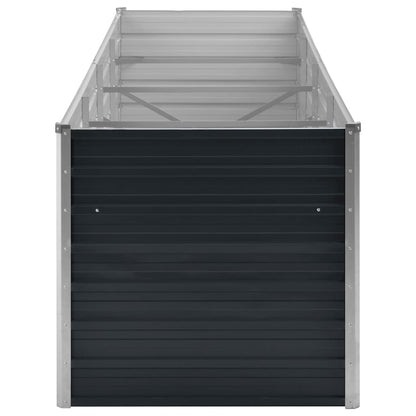 vidaXL Raised Bed Anthracite Galvanized Steel 126 x 31.5 x 30.3 in