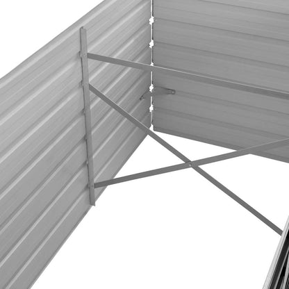 vidaXL Raised Bed Anthracite Galvanized Steel 126 x 31.5 x 30.3 in