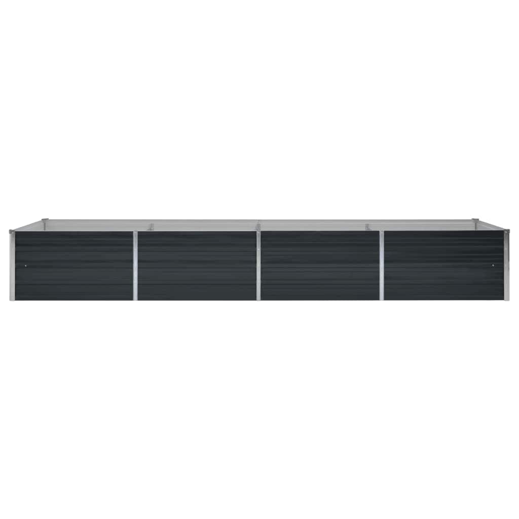 Garden Raised Bed Anthracite 126"x31.5"x17.7" Galvanized Steel