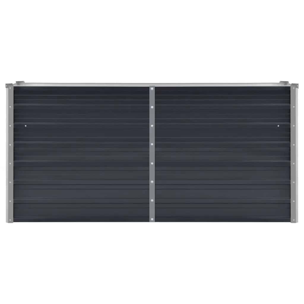 Garden Raised Bed Anthracite 160x40x77 cm Galvanised Steel