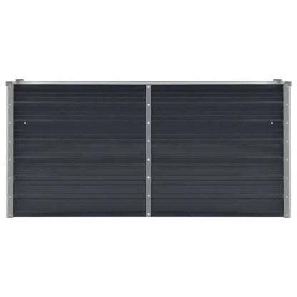 Garden Raised Bed Anthracite 160x40x77 cm Galvanised Steel