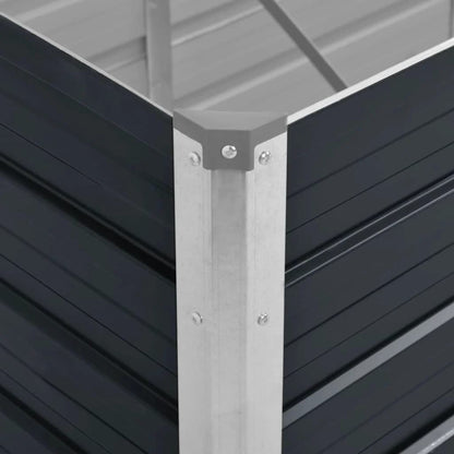 Garden Raised Bed Anthracite 160x40x77 cm Galvanised Steel
