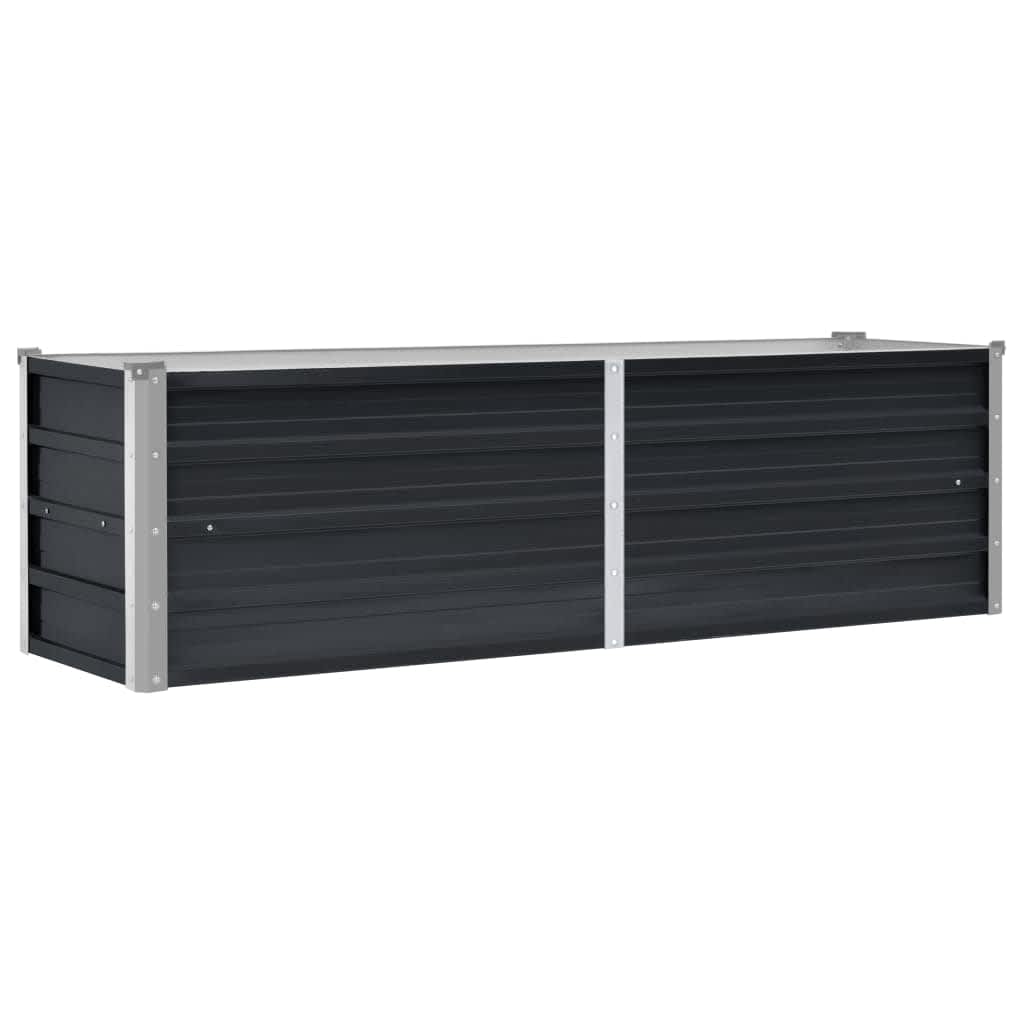 Garden Raised Bed Anthracite 160x40x45 cm Galvanised Steel