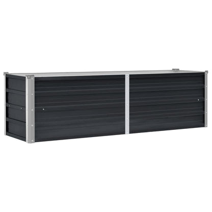 Garden Raised Bed Anthracite 160x40x45 cm Galvanised Steel